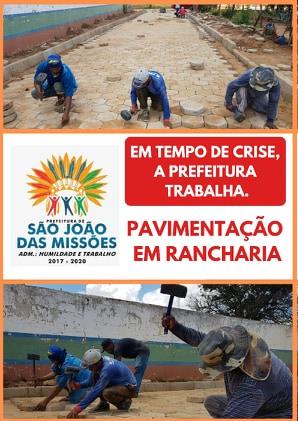 Prefeitura de São João das Missões realiza pavimentação em ruas da comunidade de Rancharia